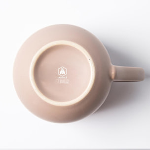 Lot de 2 mugs taupe - "Iris"
