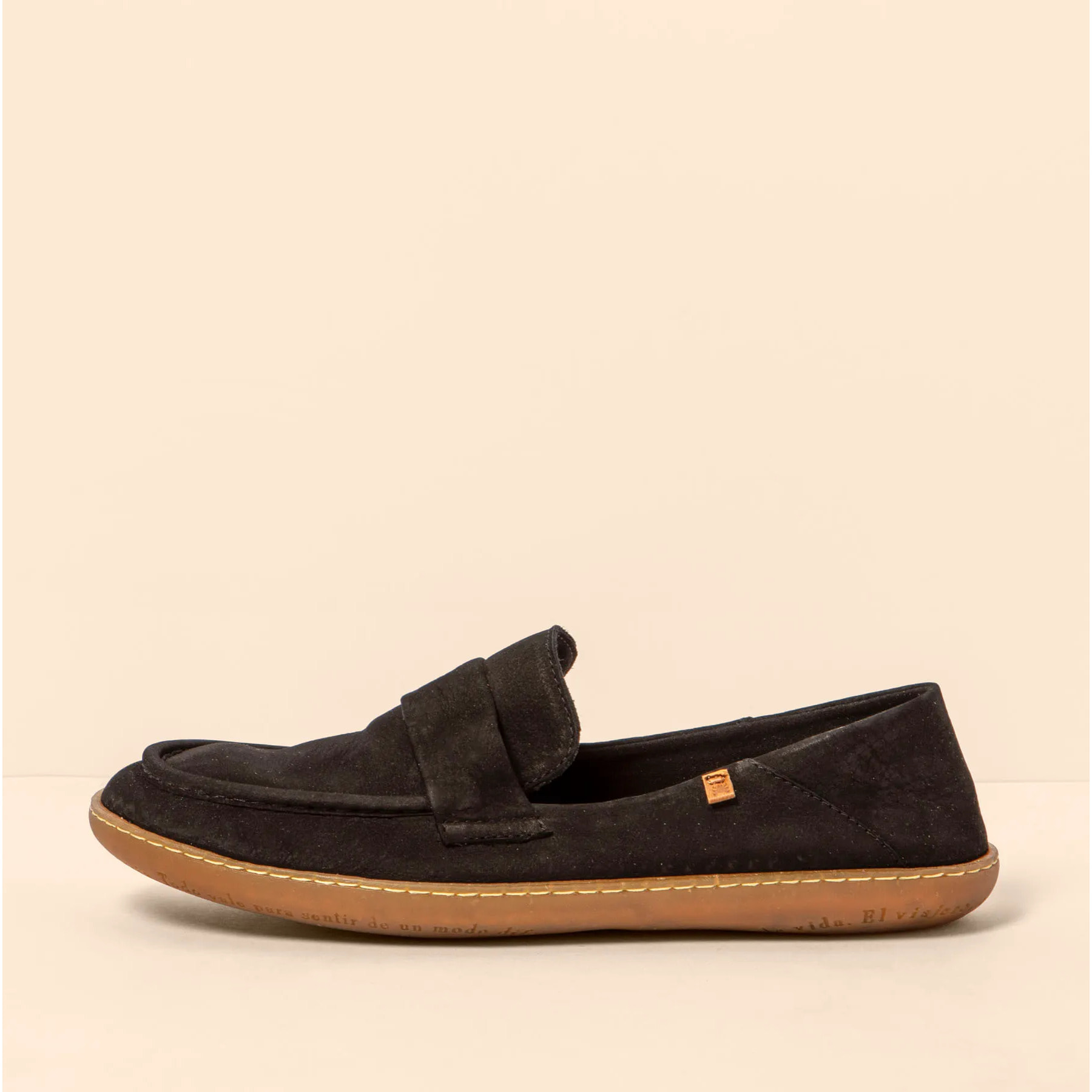 Zapatos N5294 NOBUCK LAVADO BLACK/EL VIAJERO color Black