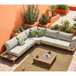 Salon de jardin en angle en aluminium - 6 places - AVIGNON
