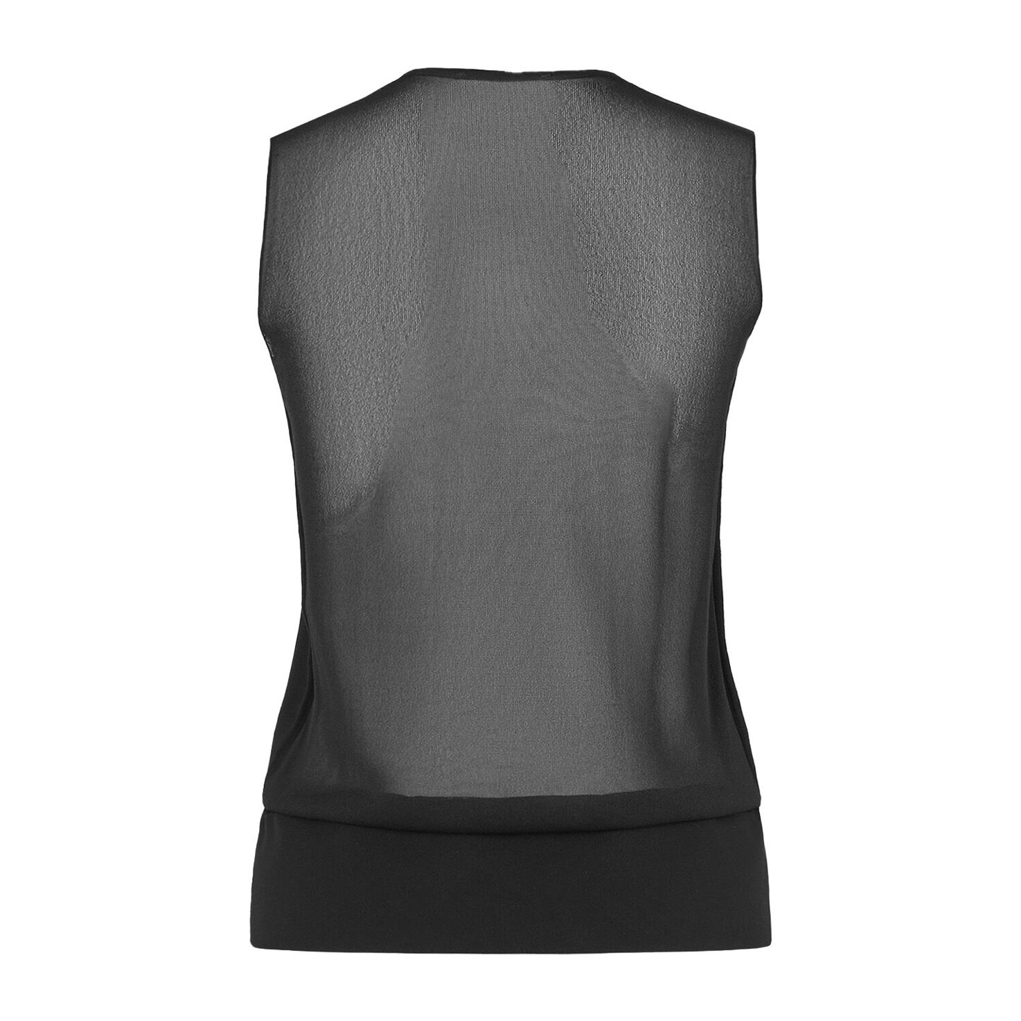 Top senza maniche Sheer Opaque Knit Top Sleevel.