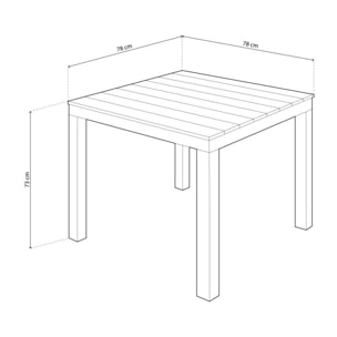 Mesa de exterior Wailua Blanco