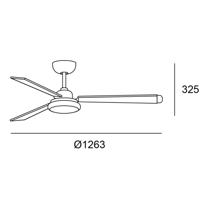 Forlight Ventilador Calima LED 15.9W 3000K Níquel satinado Blanco 551lm