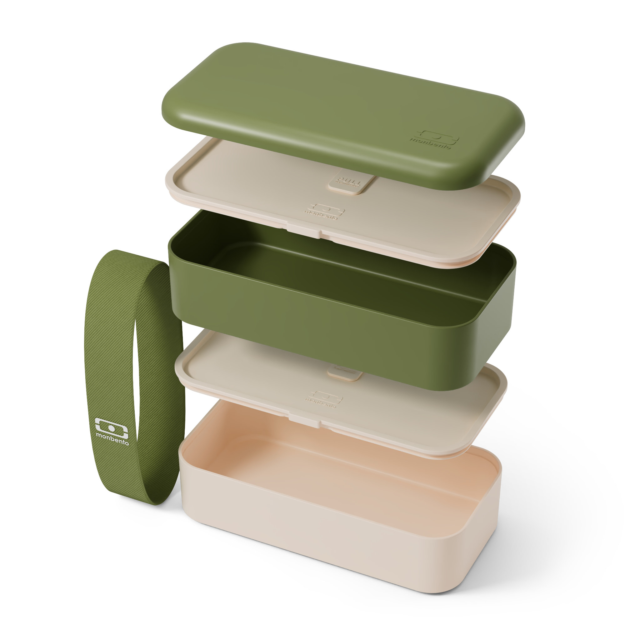 Lunch box 2 compartiments Original 1L Made in France Vert Olive