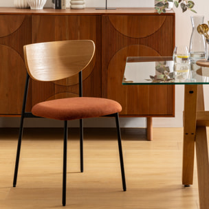 Lot de 2 Chaises de bureau "Jaisa" ambre