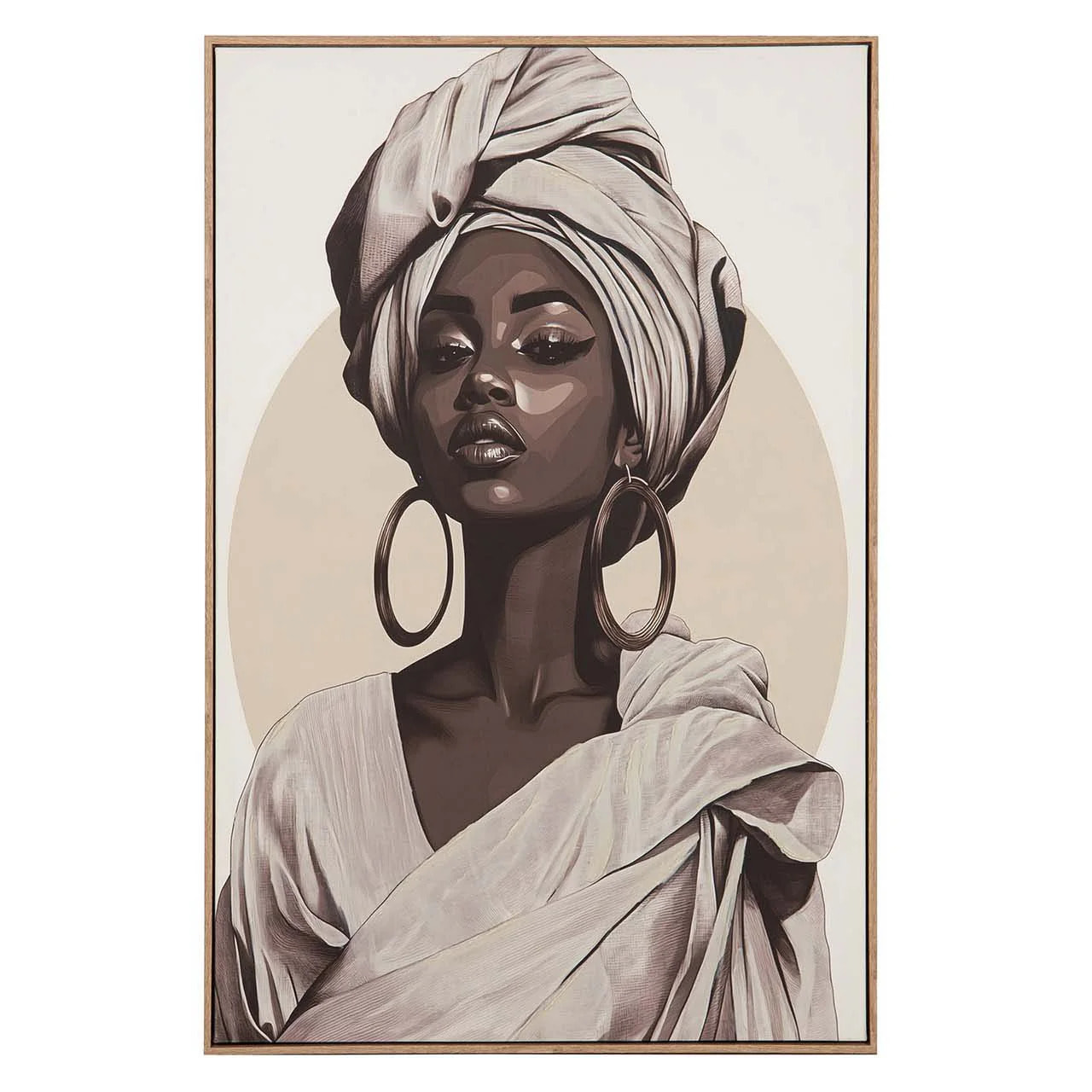 Cuadro Mujer 50% Pintado A Mano 83x4x123 Cm