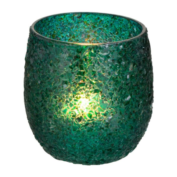 J-Line bougeoir Tom - verre - vert - small - 2 pcs