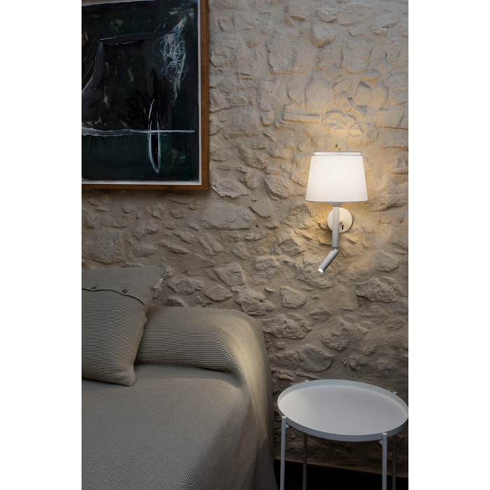 SAVOY Aplique con lector blanca/blanca