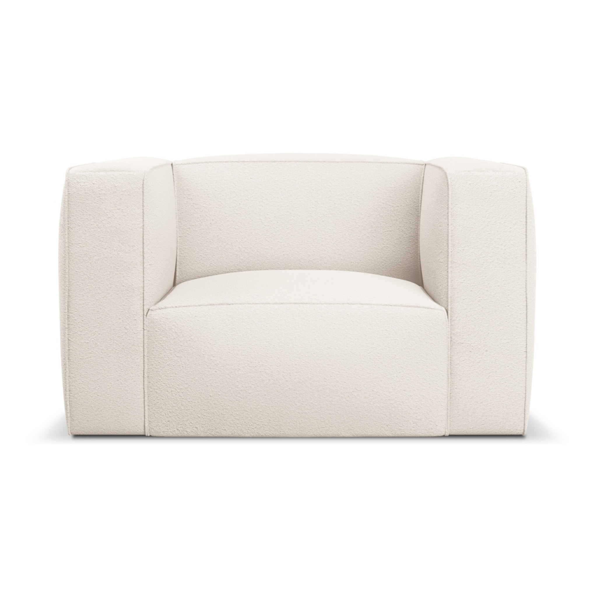 Fauteuil "Muse" bouclé beige