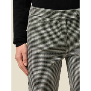 Oltre - Pantaloni sigaretta jacquard - Grigio