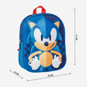 Mochila infantil 3d sonic