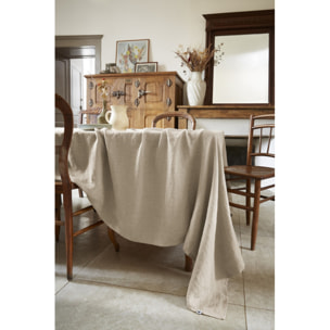 Nappe de table "Soline" Lin lavé - Couleur: Soline Sable