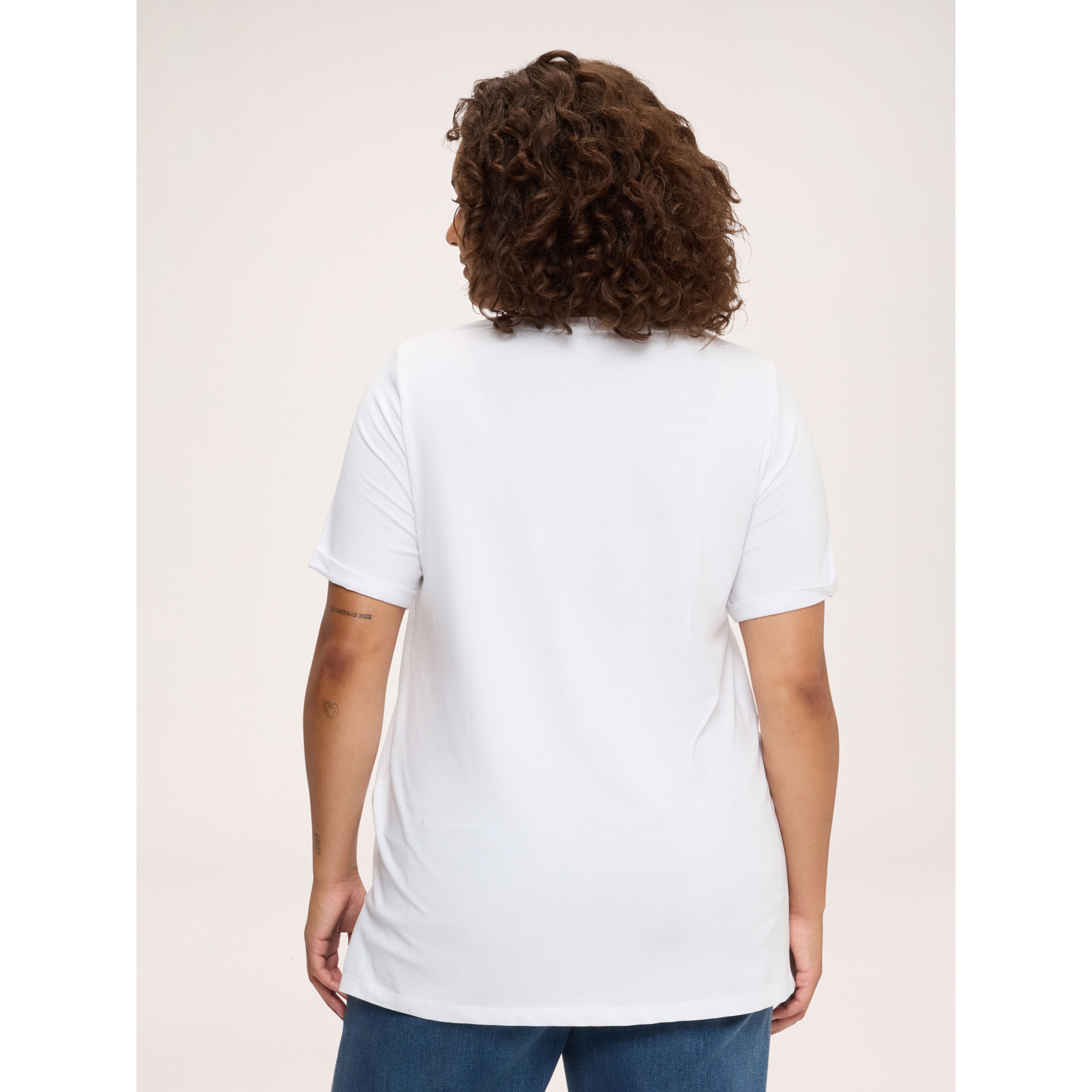 Fiorella Rubino - Camiseta de algodón con frase irónica - Blanco