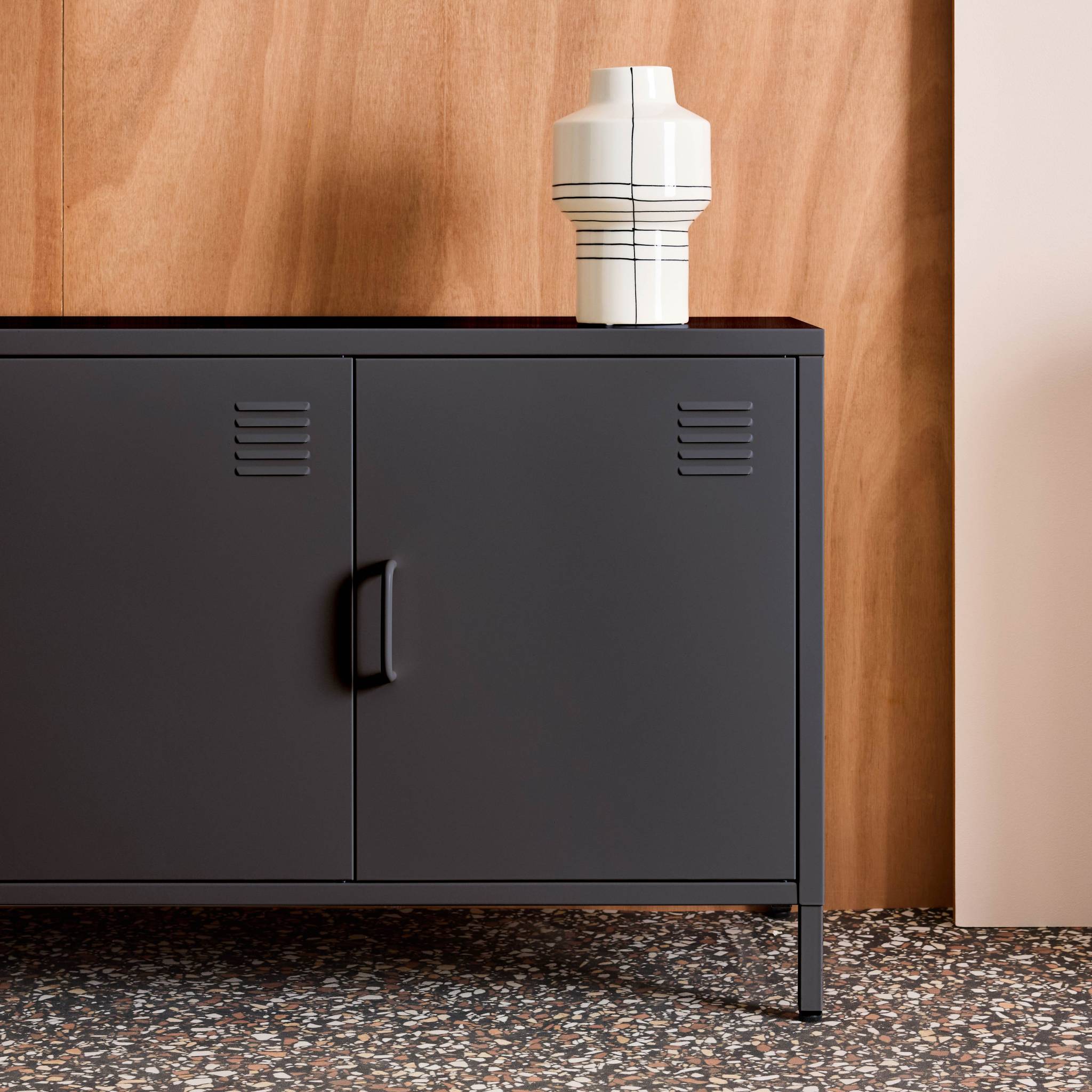 Meuble TV industriel métal 3 portes 120cm ALABAMA