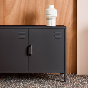 Meuble TV industriel métal 3 portes 120cm ALABAMA