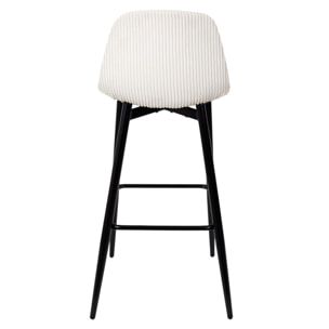 Chaise De Bar Cotele Scott Beige - Lot de 2