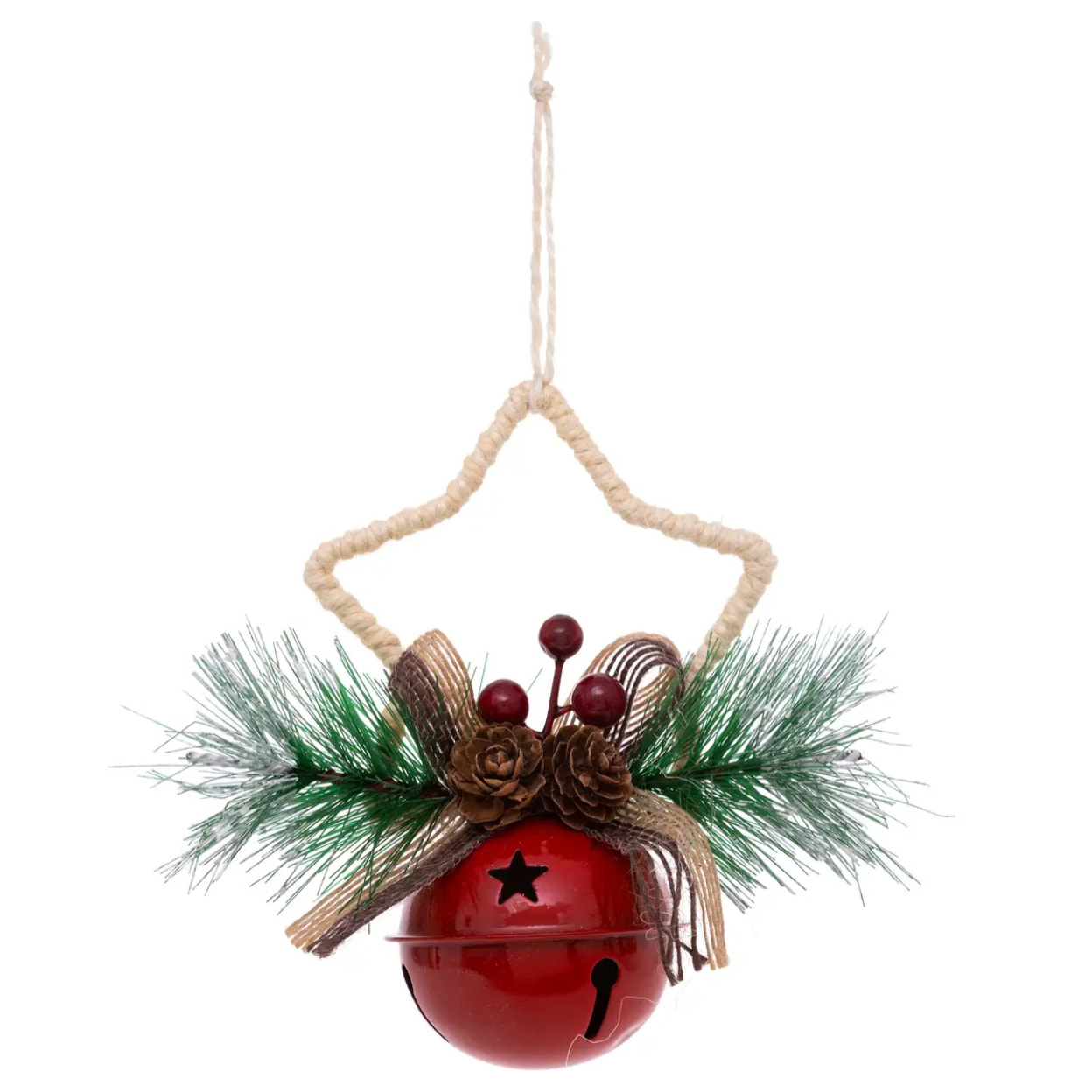 Sujet forme et grelot assorti rouge blanc