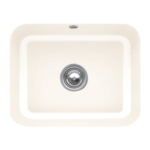 Evier 1 bac Cisterna 60C Crème CeramicPlus avec vidage auto