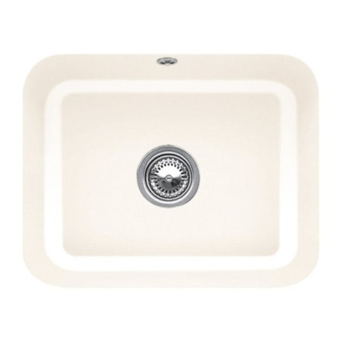 Evier 1 bac Cisterna 60C Crème CeramicPlus avec vidage auto