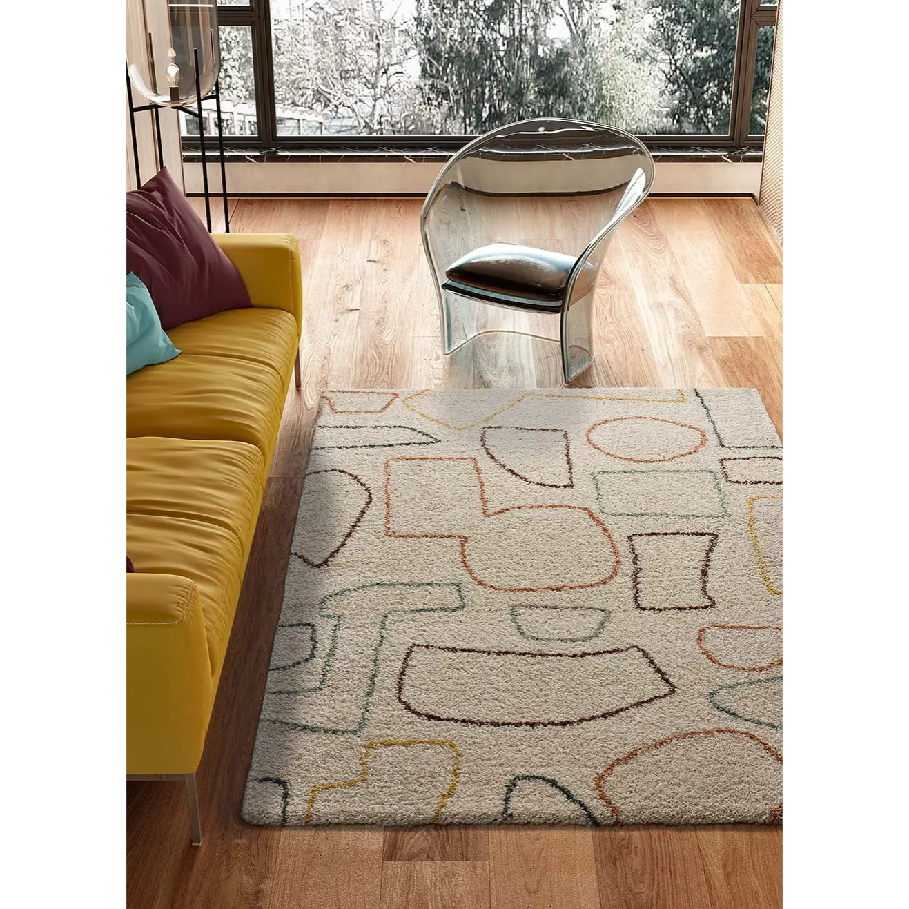 MARIS Alfombra escandinava beige, varias medidas disponibles.