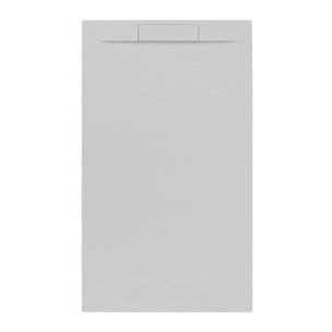 Fusion Receveur de douche 120x80cm en marbre coulé, Gris perle (SATFU12080GRP)