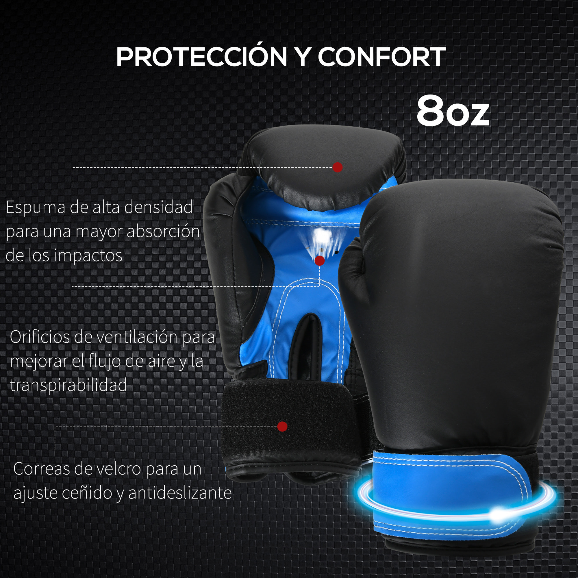 Saco de Boxeo Profesional Punching Bag con Guantes de 8 oz Gancho y Bolsa de Almacenaje Saco de Arena de Entrenamiento para Adultos y Adolescentes Ø25x102 cm Azul