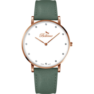 Reloj Bellevue B.57 Mujer Analogico Cuarzo con Correa de Piel sintetica