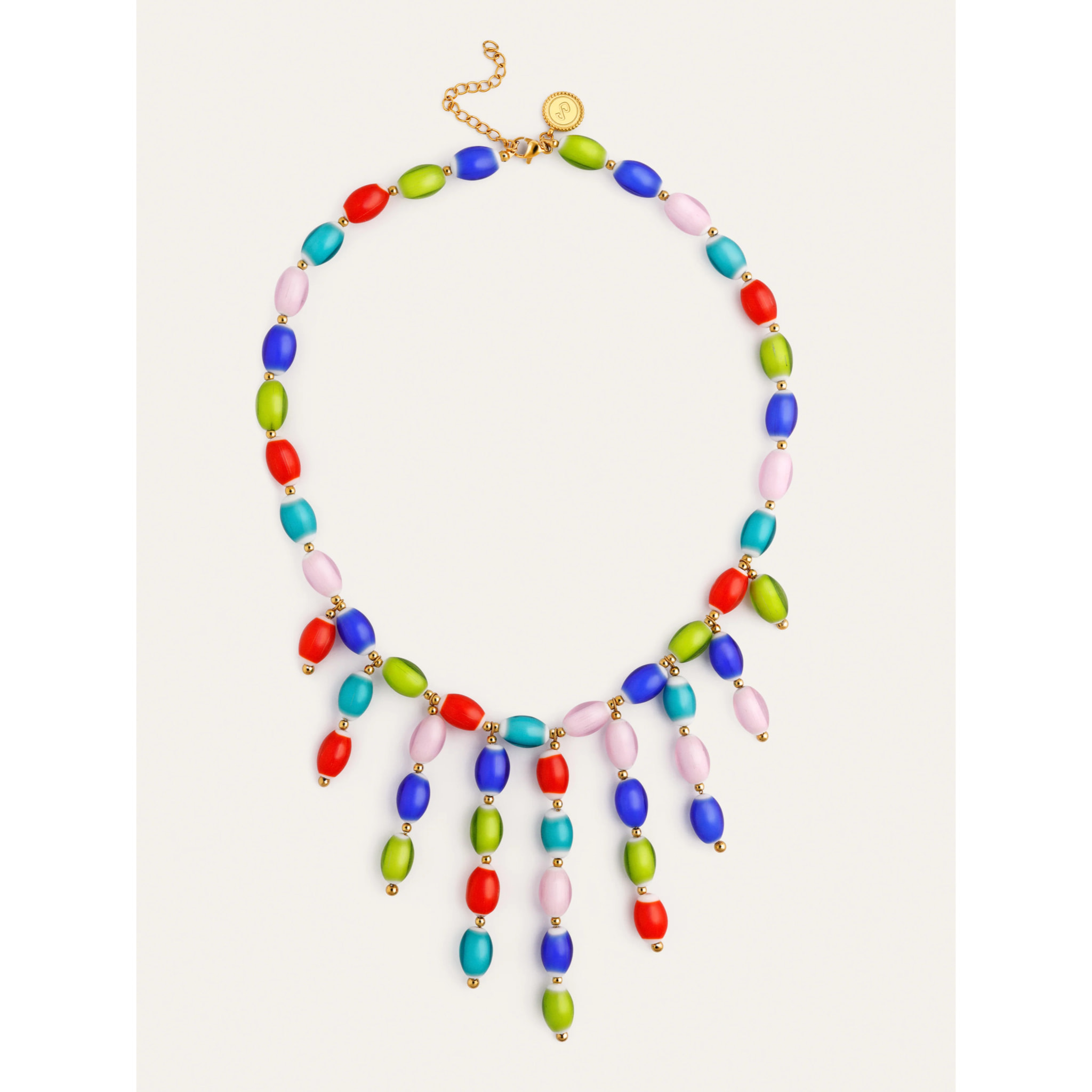 Collar Sahara Color Acero Baño Oro
