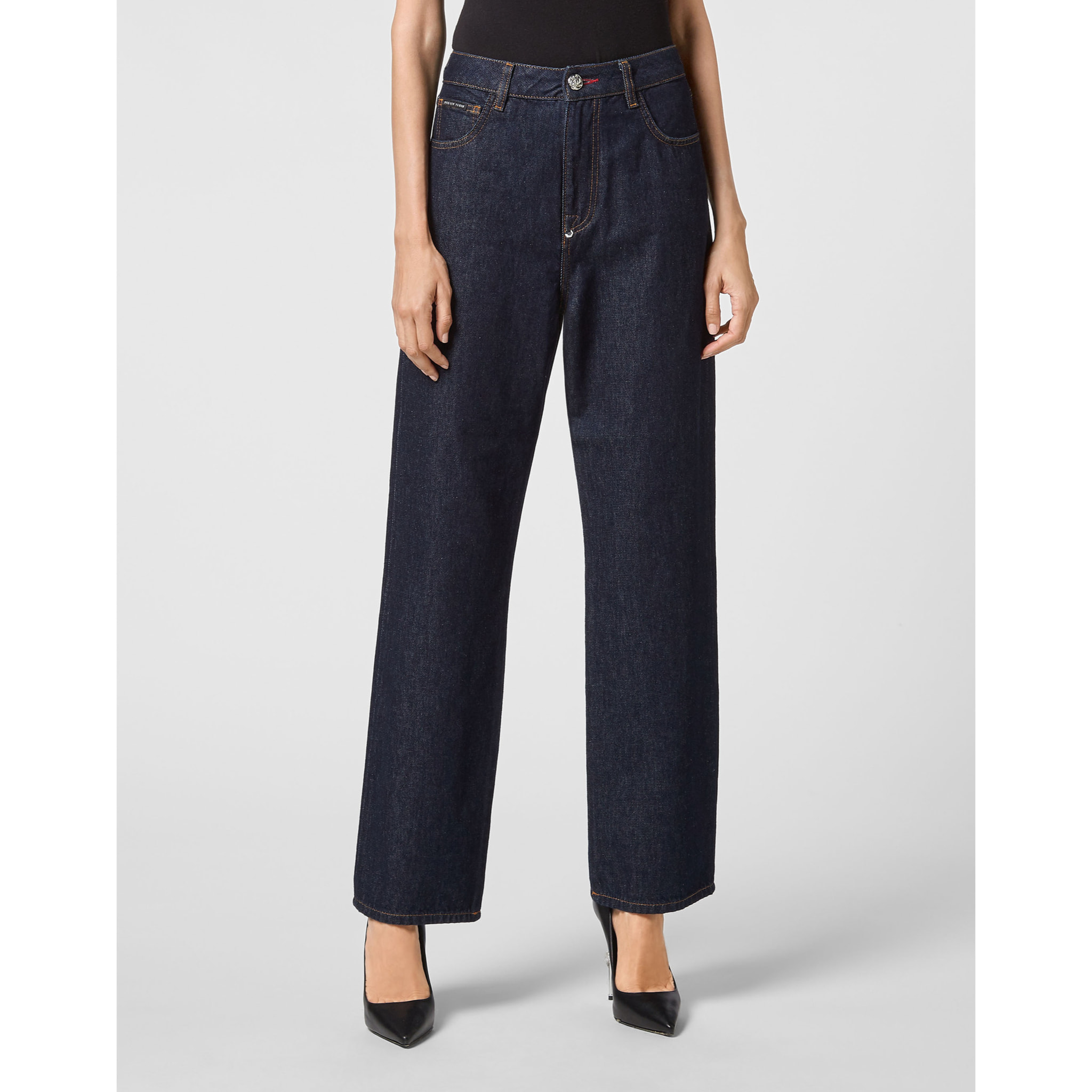 PHILIPP PLEIN Denim Trousers Loose Fit ICONIC PLEIN