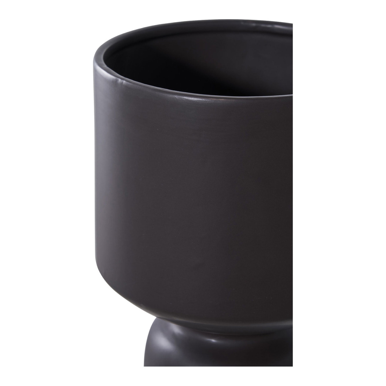 Portavaso in ceramica nera Vikasa Home ø15x23,5 cm