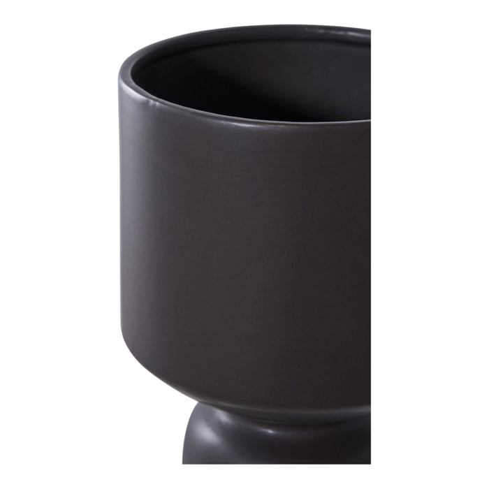 Portavaso in ceramica nera Vikasa Home ø15x23,5 cm