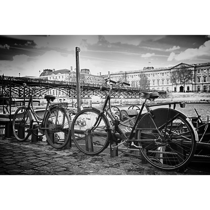 Tableau paris vélo au bord de seine  Tableau alu Dibond