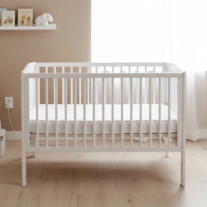 Matelas Baby Bamboo, 11 cm, Mousse Haute Densité, Soutien Medium, Tissu Bambou Antiacariens, Certifications CertiPUR Oeko-Tex