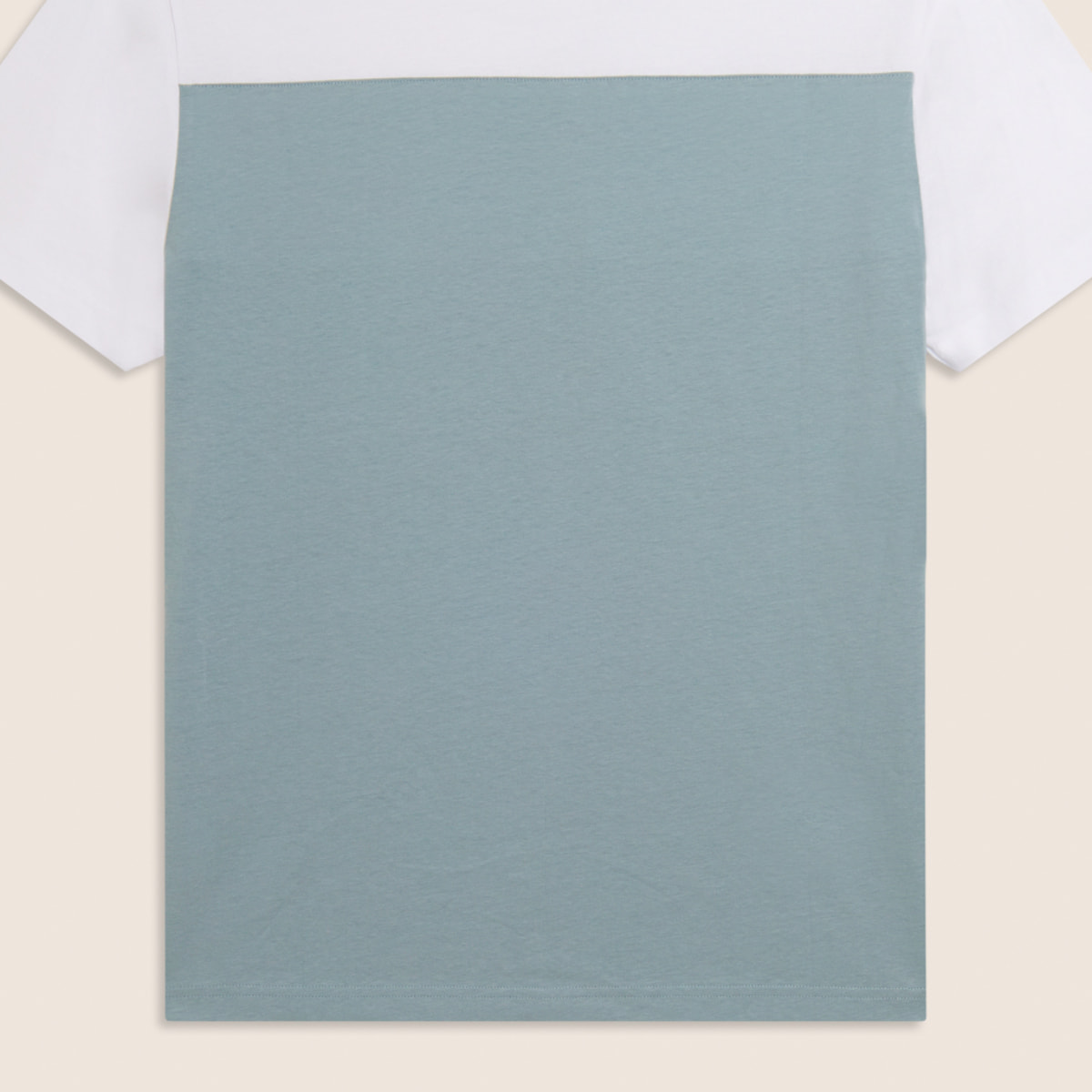 T-shirt colour block con inserto logato