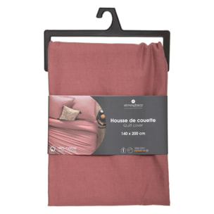 Housse de couette "Carina" en coton rose blush 140x200cm