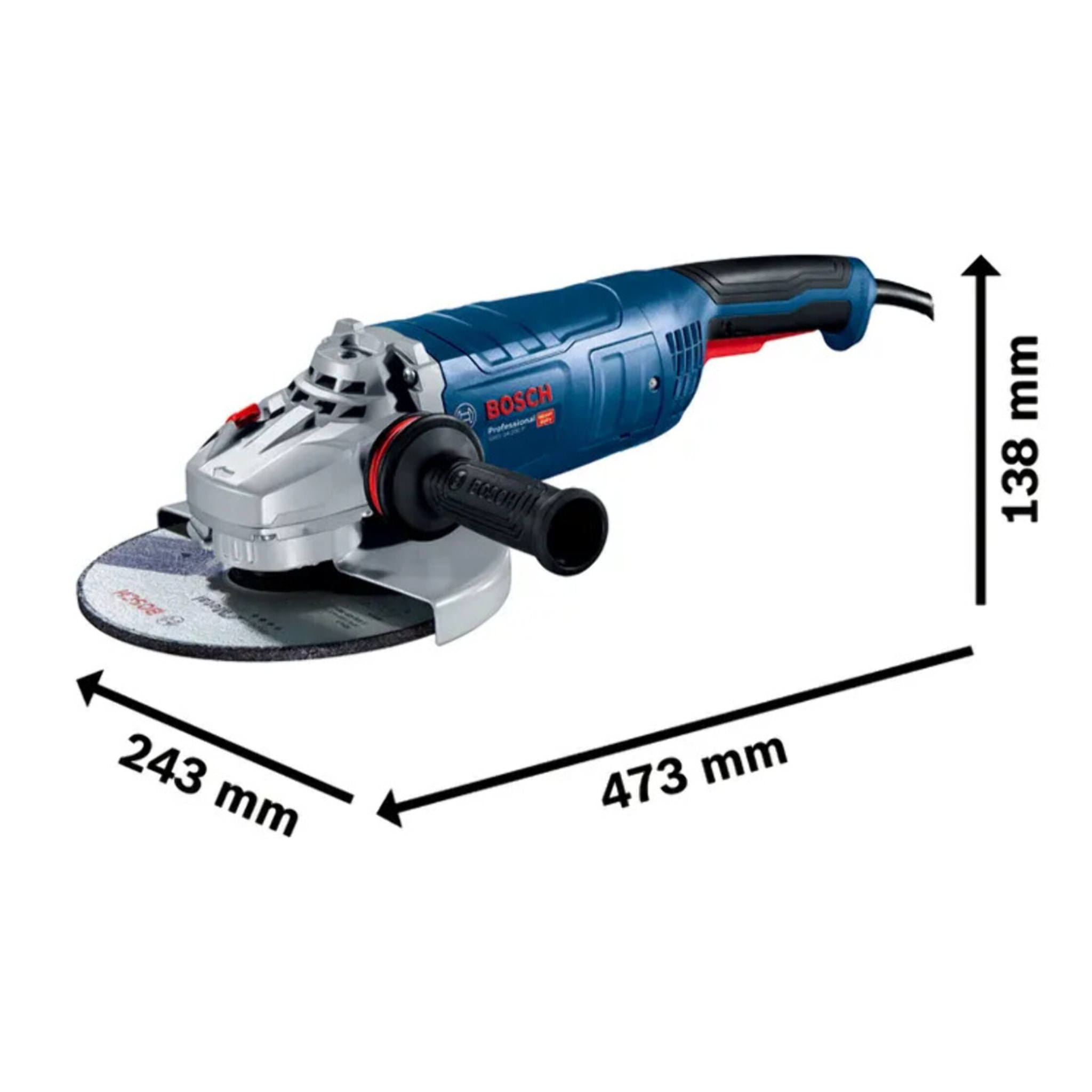 Meuleuse angulaire 2400W Ø230 mm GWS 24-230 P PROFESSIONAL - BOSCH - 06018C3100