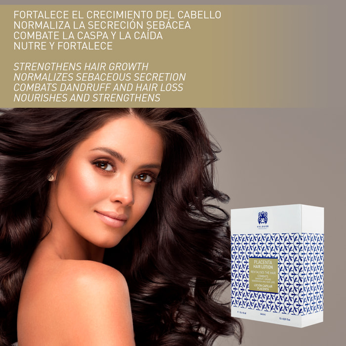 Valquer Loción Capilar de Placenta Vegetal - 12x15 ml