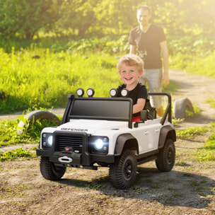 Coche Eléctrico para Niños con Licencia Land Rover 12V Coche de Batería para Niños con Control Remoto Sistema de Suspensión USB MP3 Velocidad Ajustable Faros Blanco