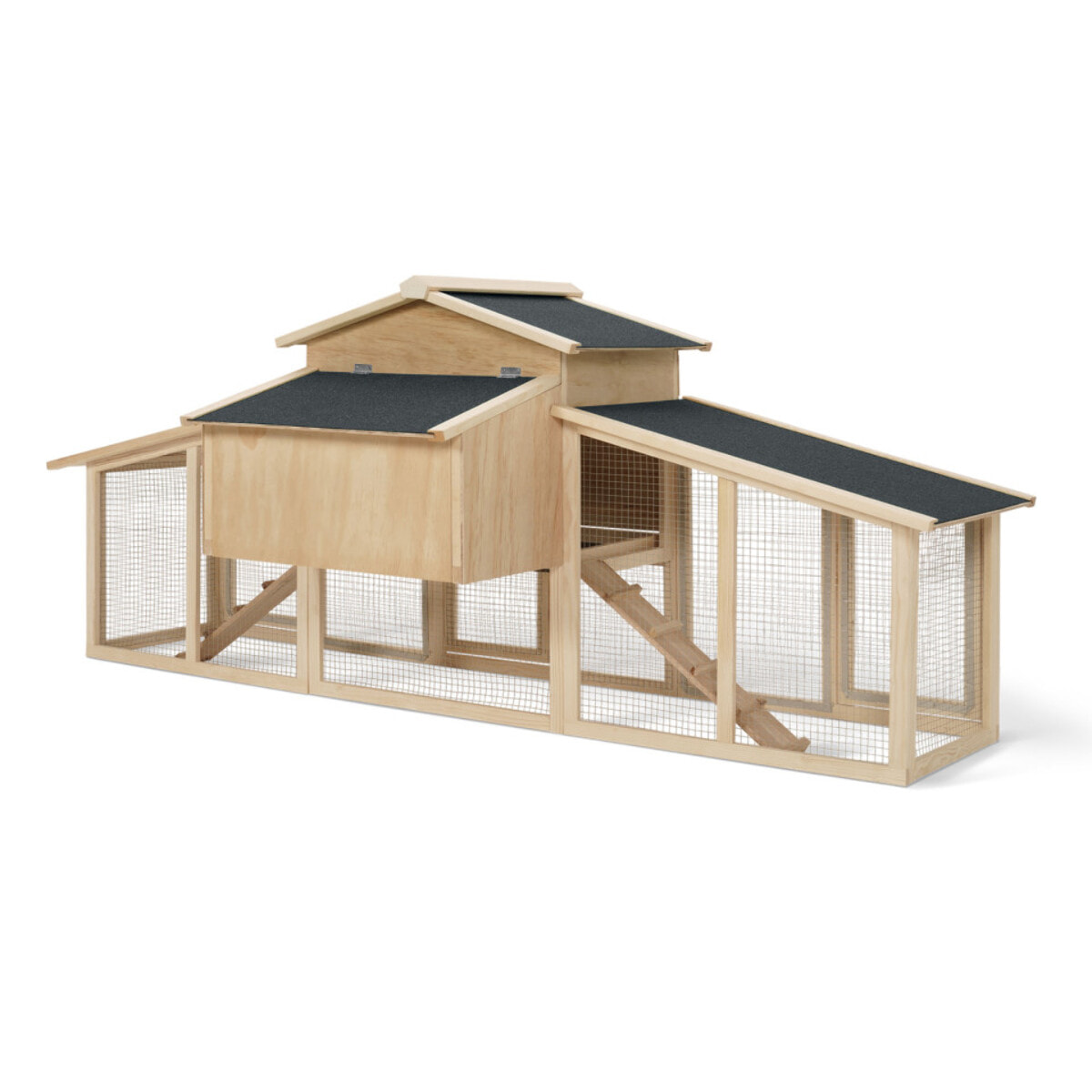 Poulailler clapier en bois avec pondoir intégré - 2 poules