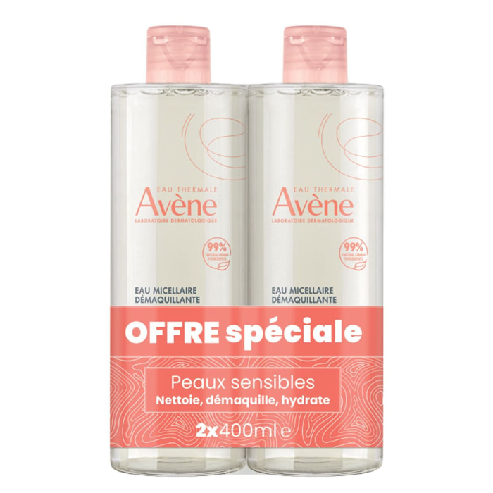 Les essentiels - Visage Yeux Lèvres - Eau micellaire démaquillante 800 ml