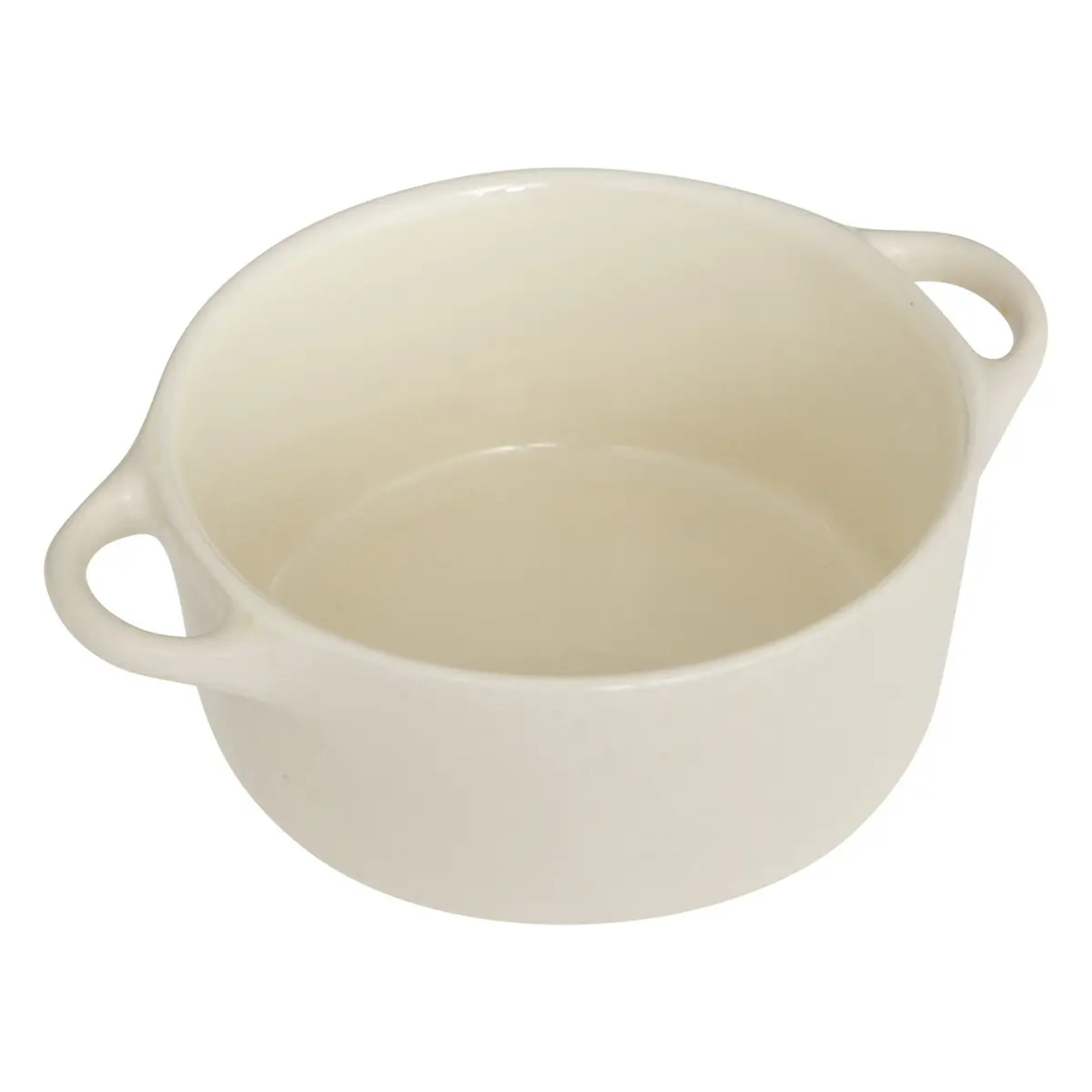 Cocotte ronde en céramique blanc 10cm