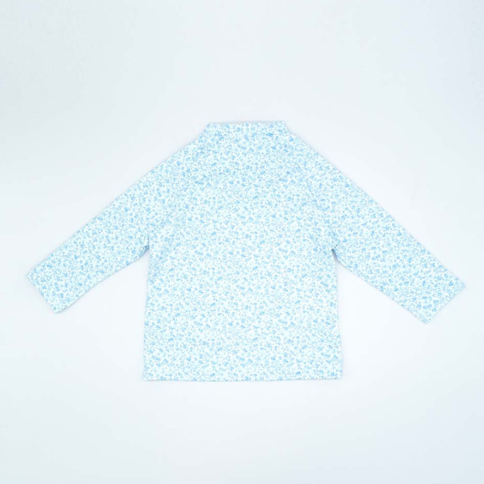 CAMISETA PROTECCION SOLAR FLORECITAS AZULES