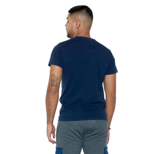 T-shirt da uomo a maniche in denim "Indaco"