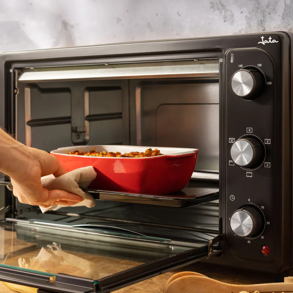 Horno de sobremesa JATA HN945 de 45 litros. 4 funciones: rotisserie, horno, grill y convección