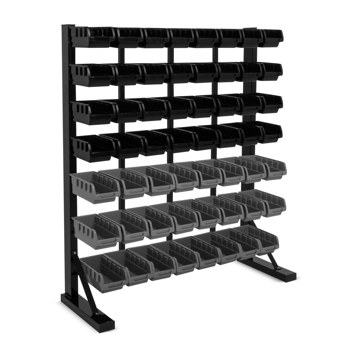 Pal Basic - Scaffale da garage per minuteria, porta attrezzi freestanding con 56 porta utensili