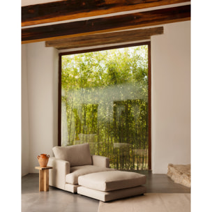 Puf gris claro de 97x78cm Alto: 36 Largo: 97 Ancho: 78