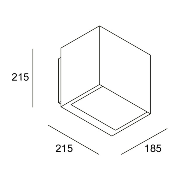 LEDS C4 Aplique IP66 Afrodita Tech Big Single Emission LED 22.3 Blanco cálido - 3000K 0-10V Gris urbano 721lm