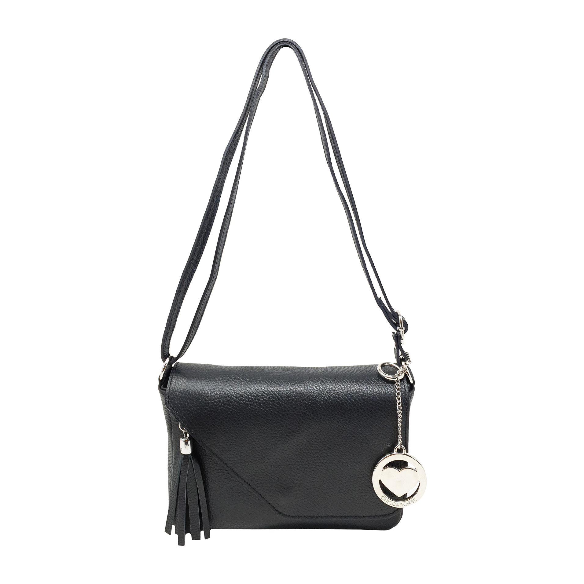 Chicca Borse Tracollina Donna in Pelle Nero