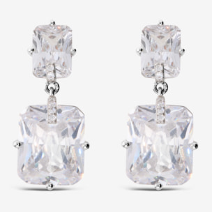 Orecchini Pendenti con Cubic Zirconia Bianche