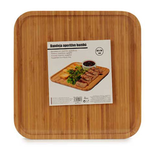 Tabla grande cuadrada bambu aperitivo 30 colección kinvara