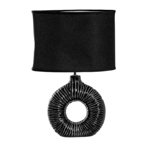 Lampada Da Tavolo Comodino Ricaricabile Accensione On/Off Modello Idra Nero